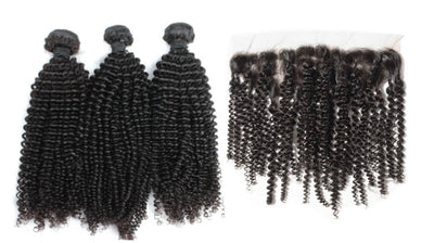 3 Kinky Curly Bundles & Frontal ( Industry Standard Collection)
