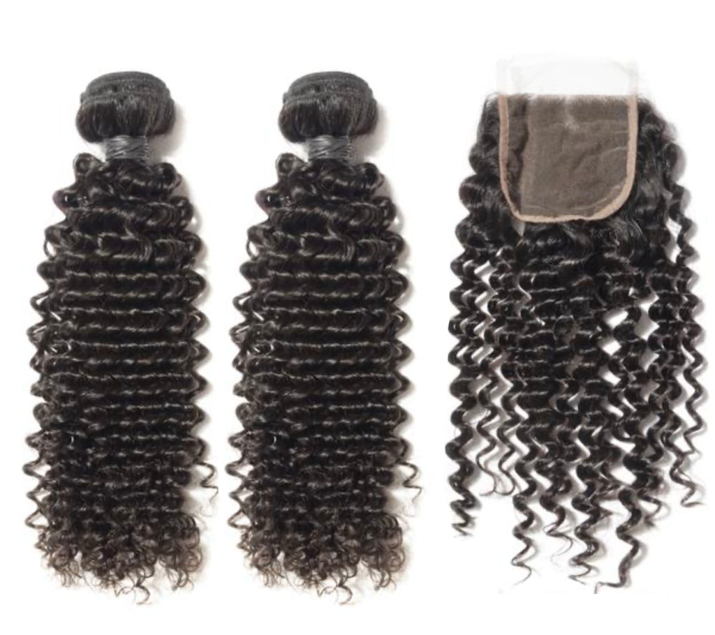 2 Curly Bundles & Closure ( Industry Standard Collection)