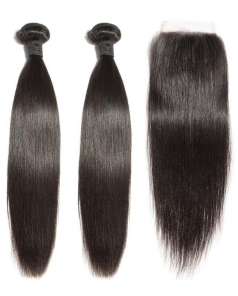 2 Straight Bundles & Closure ( Industry Standard Collection)