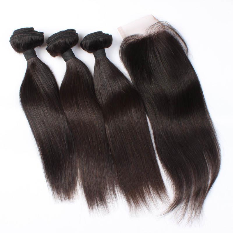 Straight Hair 3 Bundles & Closure ( Industry Standard Collection )