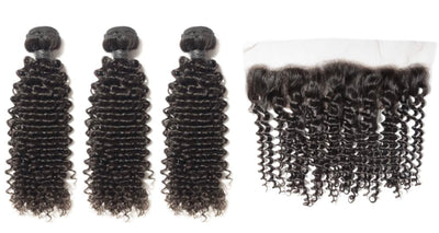 3 Curly Bundles & Frontal ( Industry Standard Collection)
