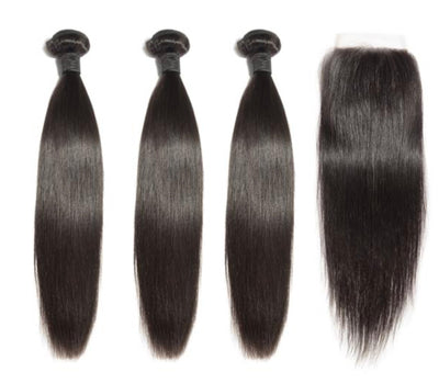3 Straight Bundles & Closure ( Industry Standard Collection)