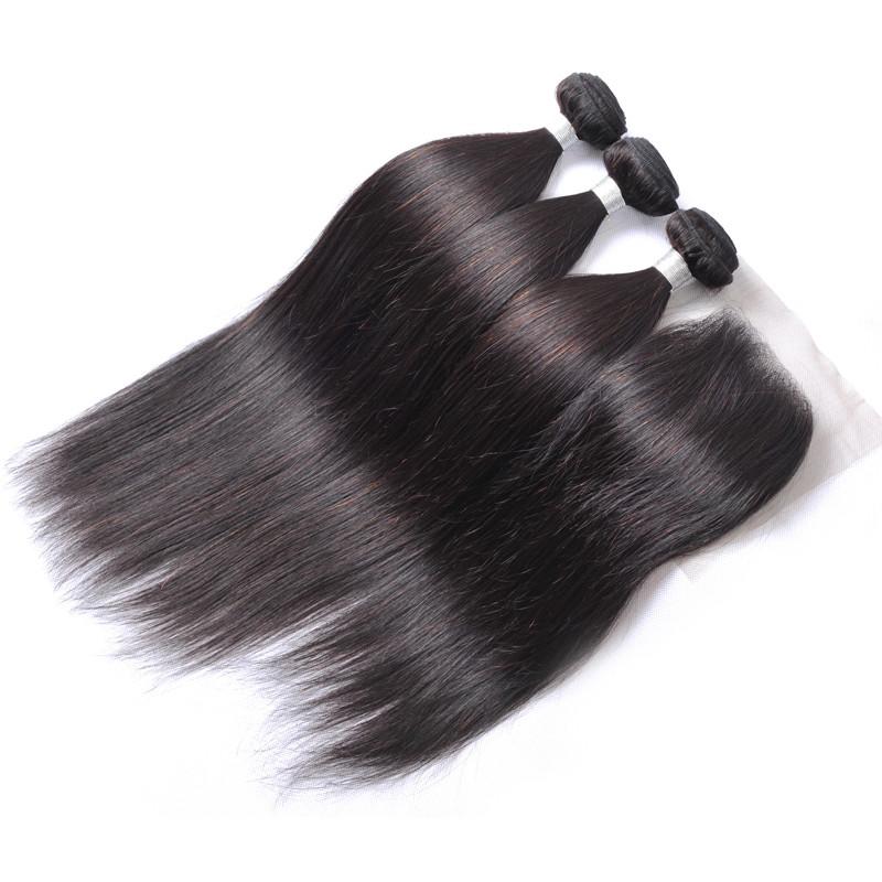 Straight Hair 3 Bundles & Closure ( Goddess Collection )