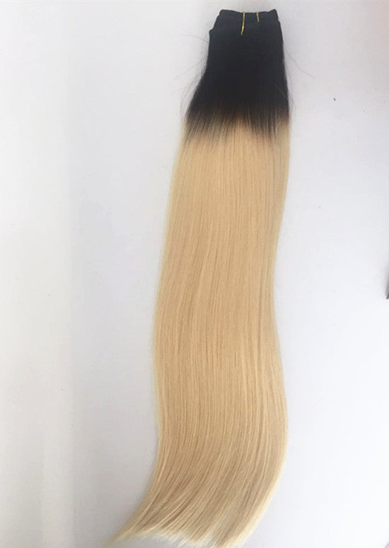 Straight 14 Inch Bundles 1B/613 Ombre