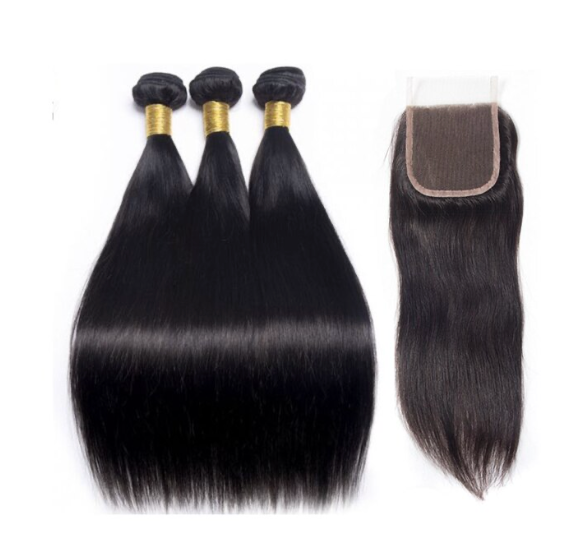 3 Straight Bundles & Closure ( I Am A Queen Collection)