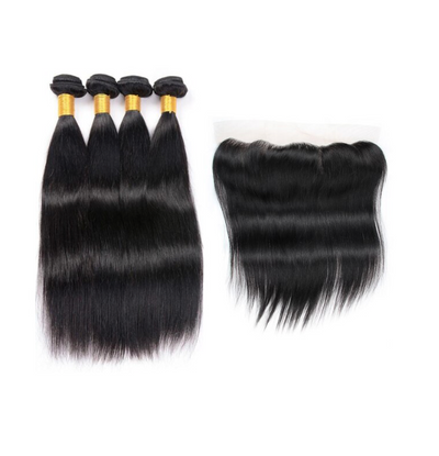 4 Straight Bundles & Frontal ( I Am A Queen Collection)