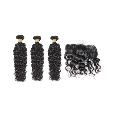 3 Natural Wave Bundles & Frontal ( I Am A Queen Collection )