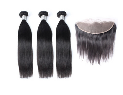 3 Straight Bundles & Frontal ( Goddess Collection )