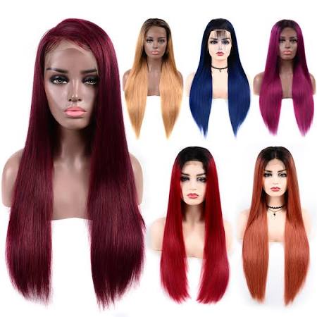 Custom Colored  Full Lace Wig Any Texture ( Any Color or Ombre )