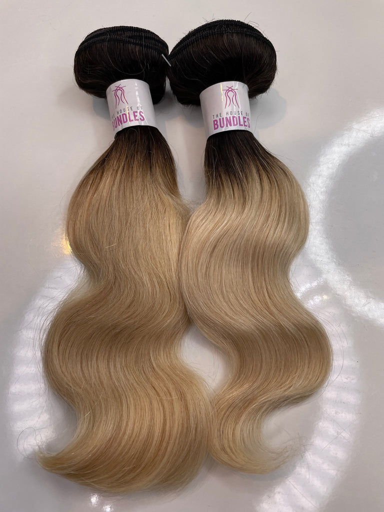 2 Blonde Bundles with 1B roots.
